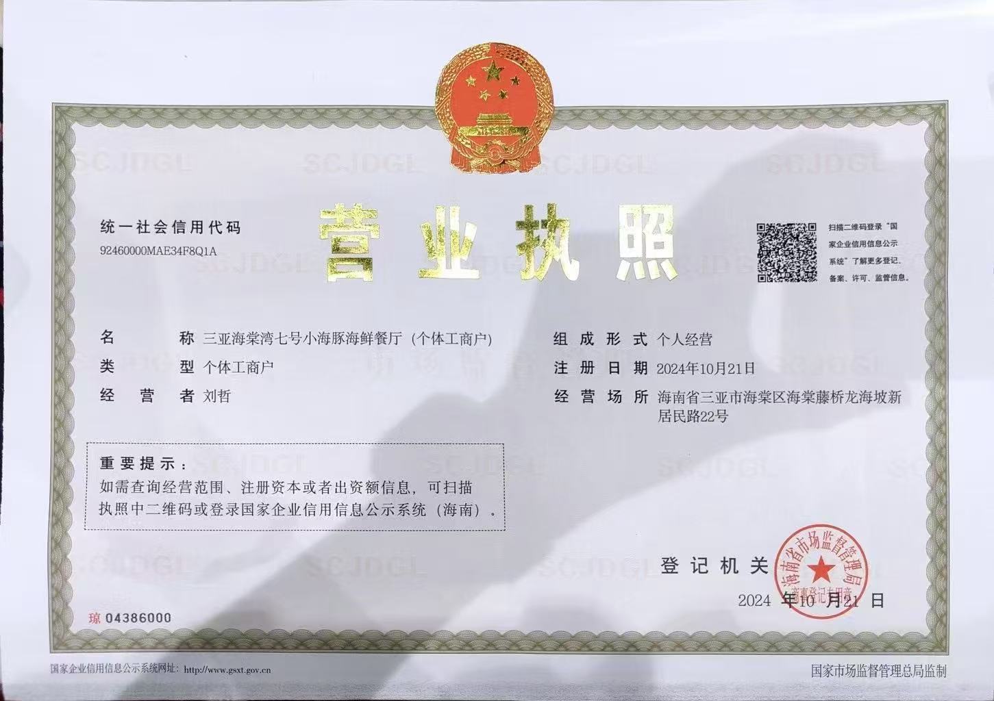 三亚海棠湾小海豚海鲜餐厅